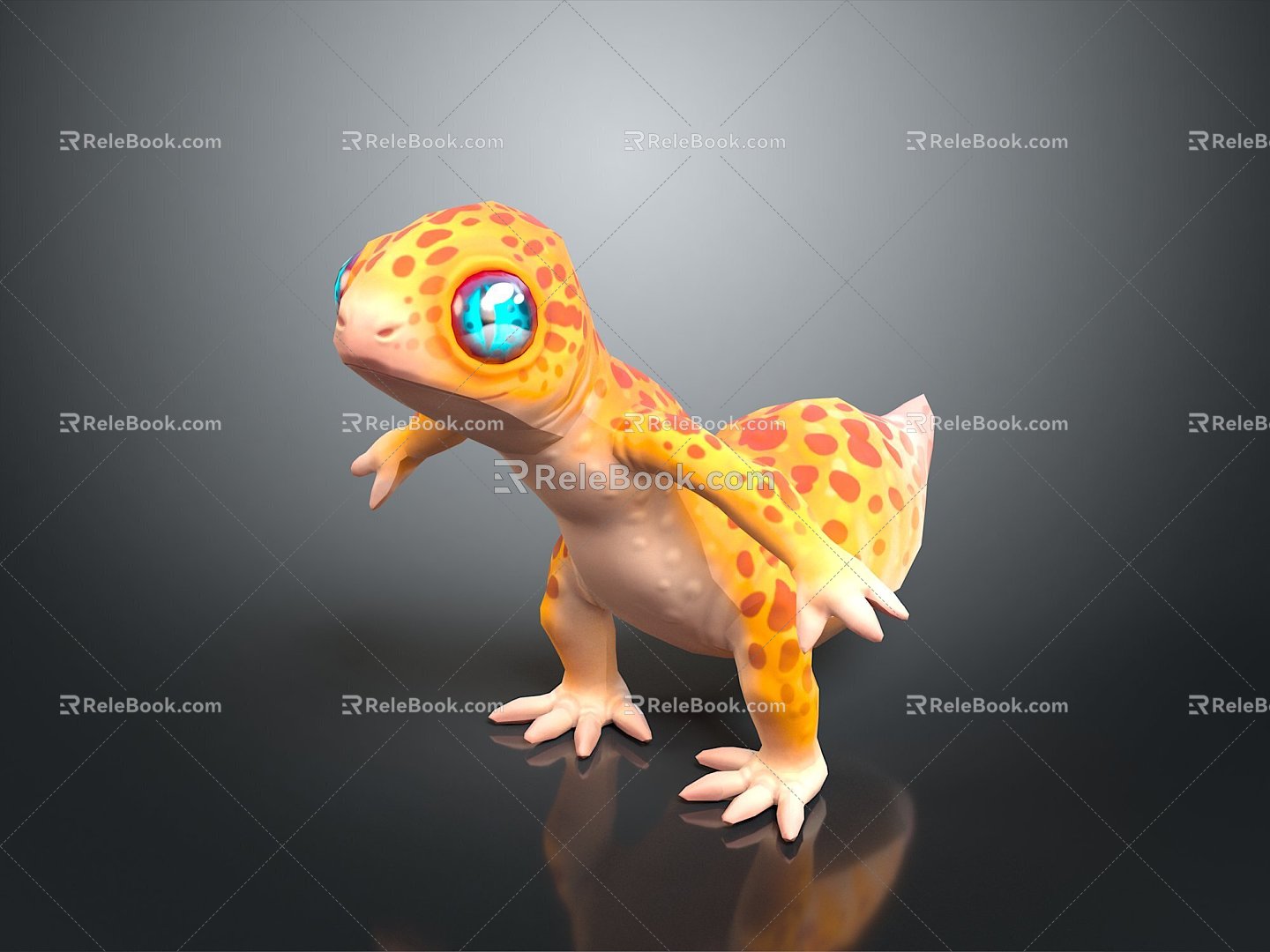 Lizard Anime Lizard Chameleon Cartoon Lizard Reptile Cold Blooded Animal Reptile Reptile Class 3d model