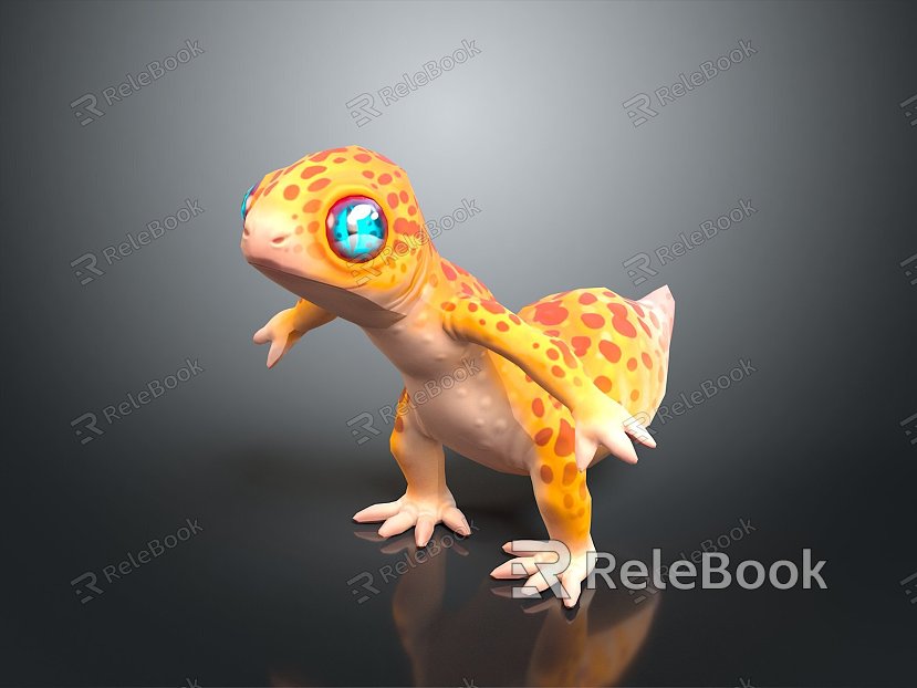 Lizard Anime Lizard Chameleon Cartoon Lizard Reptile Cold Blooded Animal Reptile Reptile Class model