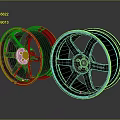 Black Alloy Car Tires With Silver Rim Shiny Finish Two STRIPE Wheels Design