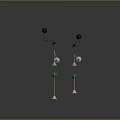 Stylish Modern Lighting Combinations With Green Gold Silver Metal Cone Shaped Shades For Home Decor