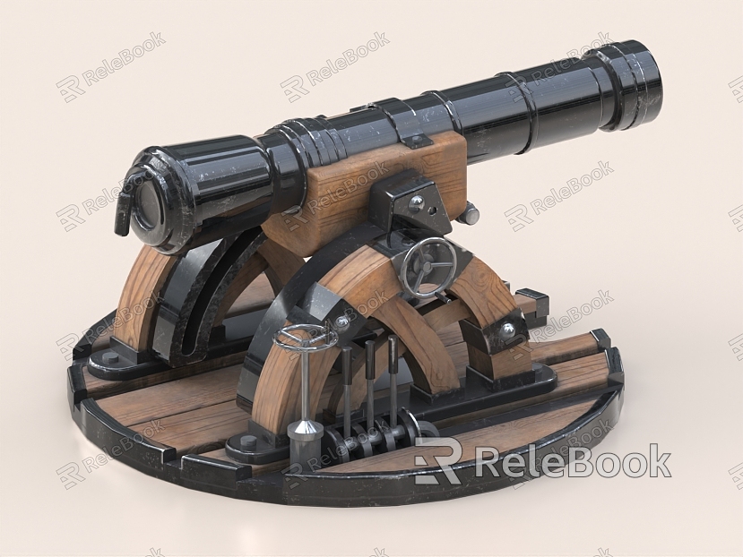 Retro cannon cannon ancient cannon cannon cannon cannon cannon red cannon antique relic fortress model