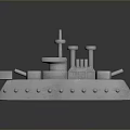 Vintage Metal Steamship Model As Classic Water Transport With Detailed Design