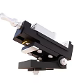 Black And White Mechanical Vice Tool With Clamp Handle And Rotating Wheel 3d model