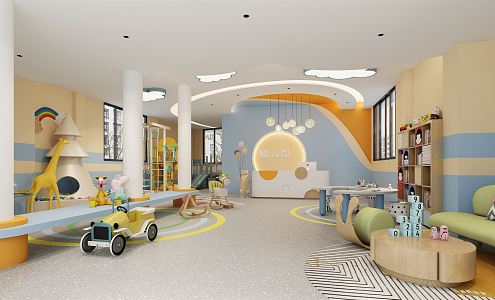 Modern Kindergarten Hall Kindergarten Front Hall 3d model