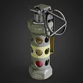Military Grenade With Metal Pin Color Markers And Serial Number 152mm