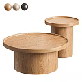 Simple Round Wooden Dining Tables With Natural Wood Grain And Modern Design