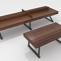 Long And Short Wooden Tables With Metal Legs Modern Furniture Design