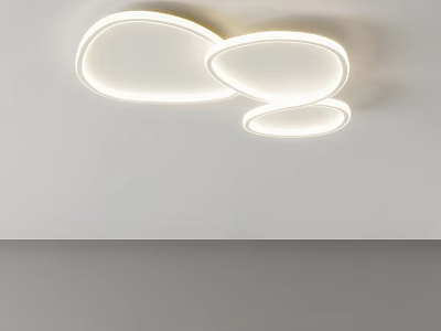 Modern Cloud Shaped LED Ceiling Light With Soft Glow For Home Interior Decor 3d model