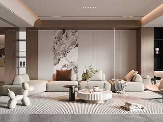 modern living room 3d model