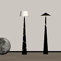 Floor lamp combination 3d model