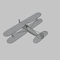 Russian Soviet biplane 3d model