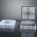 Metal Storage Equipment With Circular Lock And Steering Wheel Closure Open Closed Designs
