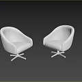 Modern White And Black Leisure Chairs With Sleek Metal Base And Comfortable Design