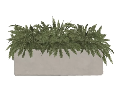 Modern landscape shrub flower bed mobile flower box flower trough potted plant cover flower landscape grass 3d model