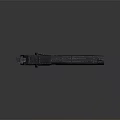Modern Silver Metallic Pistol 3D Rendered Design With Black Grip And Logo