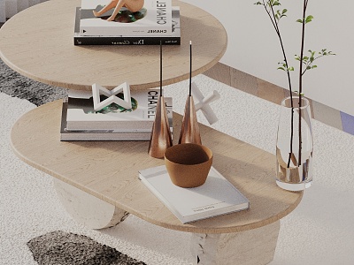 Modern coffee table model