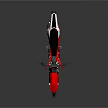 Red Dirt Bike Motorcycle On Display Stand With Black Wheels And White Accents