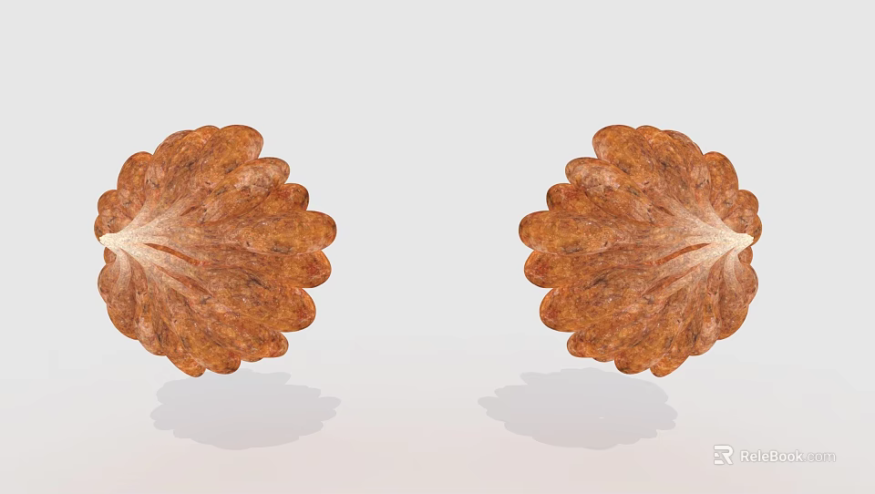 Brown Symmetrical Detailed Human Chest Organs Lungs With Lobular Structure 3D Rendering 3d model