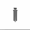 Stainless Steel Cylindrical Industrial Filter Device With Top And Bottom Connections