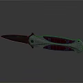 Multi functional Folding Knife With Metal Blade And Red Silver Handle