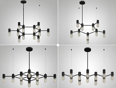 Modern chandelier chandelier combination 3d model Modern chandelier chandelier combination 3d model