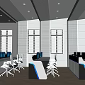 Modern Command Center Modern Control Center Dispatching Room Big Data Center Public Office Hall Control Center 3d model