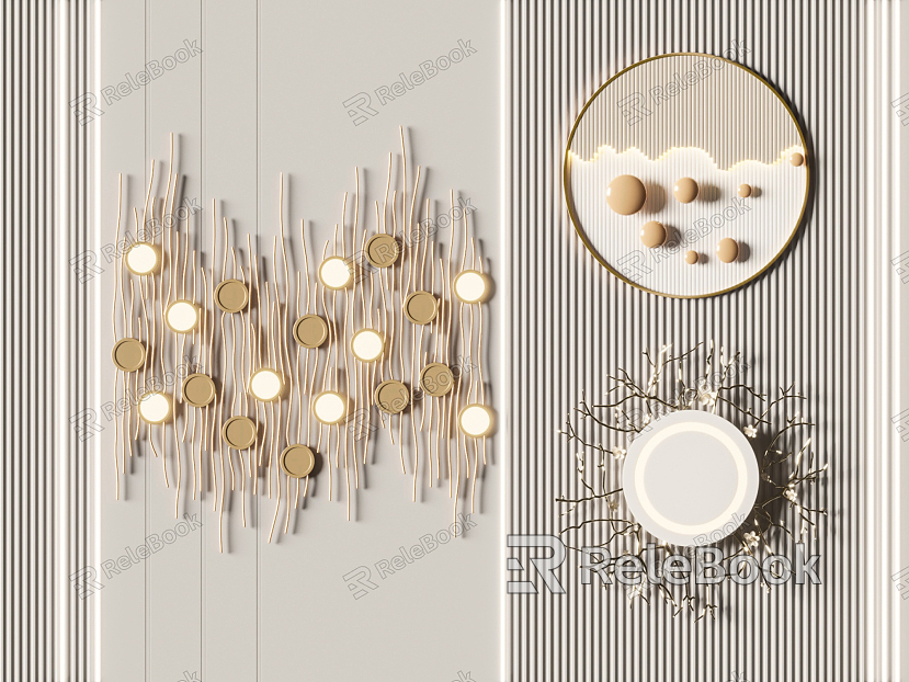 Light Luxury Wall Decorations Wall Decorations Sculpture Ornaments model