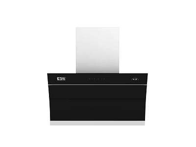 Contemporary Black Kitchen Range Hood Appliance With Sleek Design And Control Panel 3d model