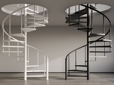 modern revolving staircase 3d model