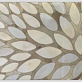 Artistic Leaf Shaped Decorative Pattern With Natural Tones And Interlocking Design
