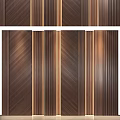 Wooden Wall Paneling With Vertical Stripes And Parallel Wood Grain Design
