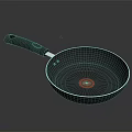 Black Non Stick Frying Pan With Heat Resistant Handle And Red Logo
