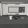 TV background wall 3d model