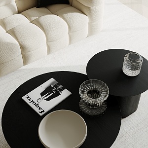 Modern coffee table ornaments combination 3d model