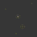 Gray Block Ring Structure With Central Sword Red Hilt And Yellow Star Decorations
