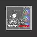 High Performance PC Case With Transparent Side Panel RGB Fans And Internal Components