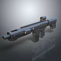 Modern Black Tactical Rifle With Scope And Rail System For Tactical Operations 3d model