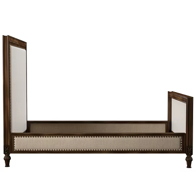 American Double Bed Simple Bed Body 3d model American Double Bed Simple Bed Body 3d model