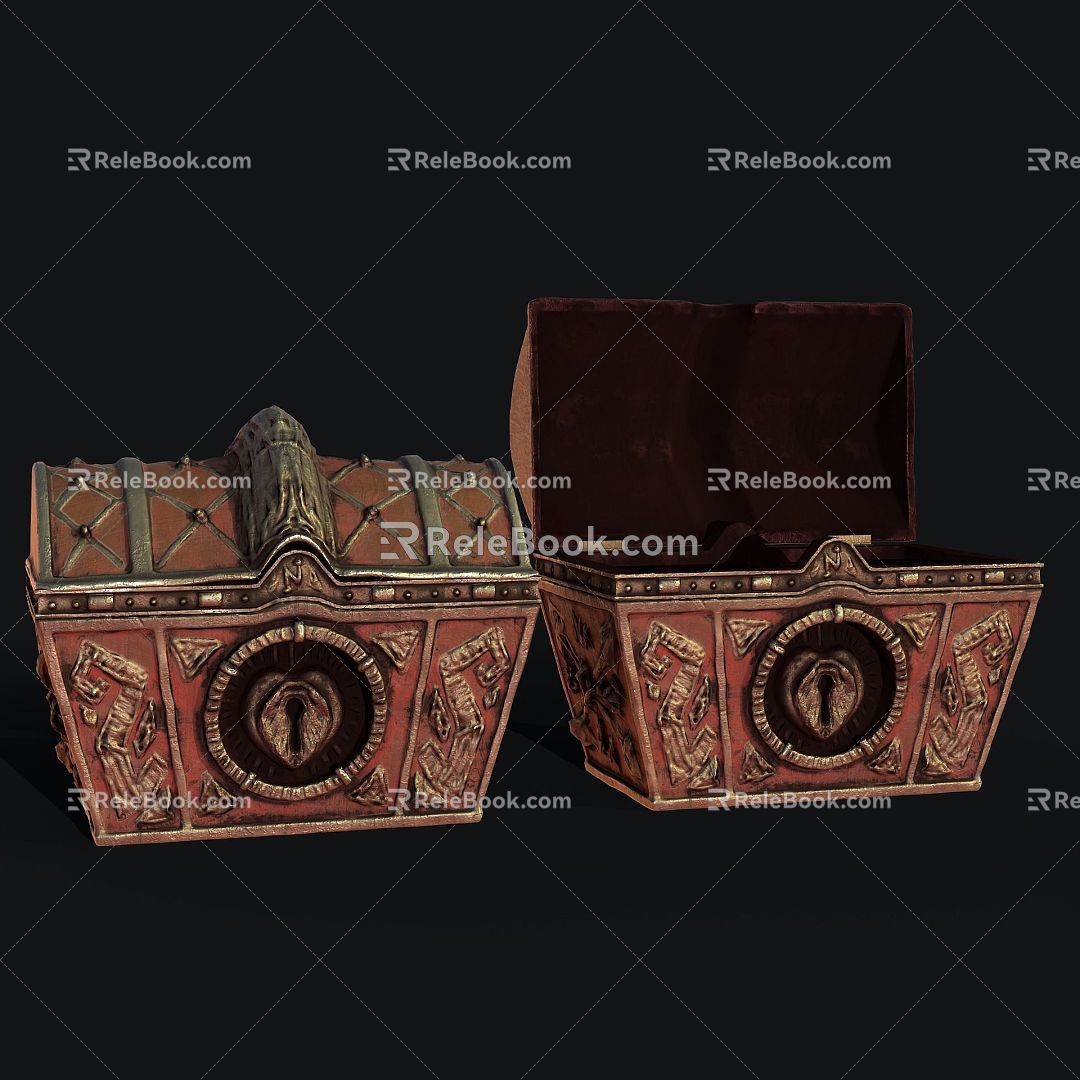 Modern Chest Modern Chest Wooden Chest Iron Chest Treasure Box Ancient 3d model