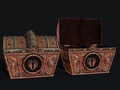 Modern Chest Modern Chest Wooden Chest Iron Chest Treasure Box Ancient 3d model