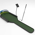Indoor Mini Golf Putting Trainer With Green Surface Golf Club Ball And Display Screen