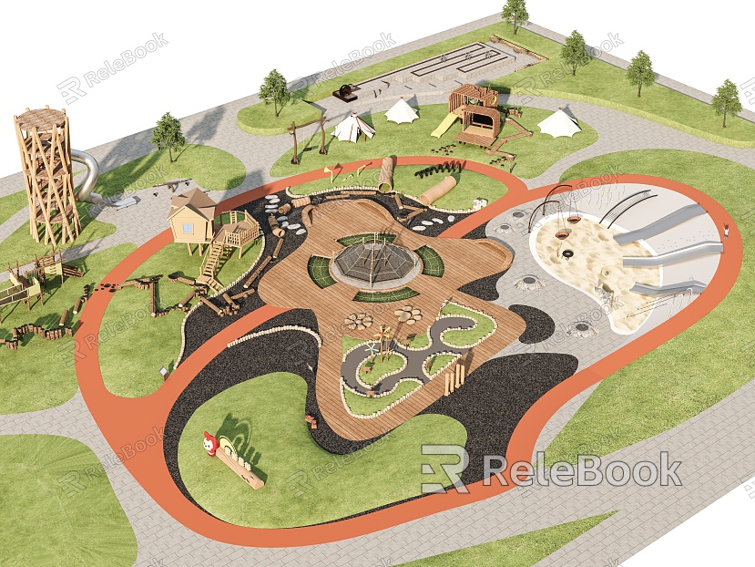 Modern Park Landscape Park Children's Playground Activity Square Children's Park Children's Playground model