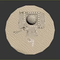 Ornate 3D Building Model Featuring Dome Carved Details And Sandy Base Structure