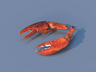 Textured Orange Red Lobster Claws For Kitchen Living Supplies And Cooking 3d model
