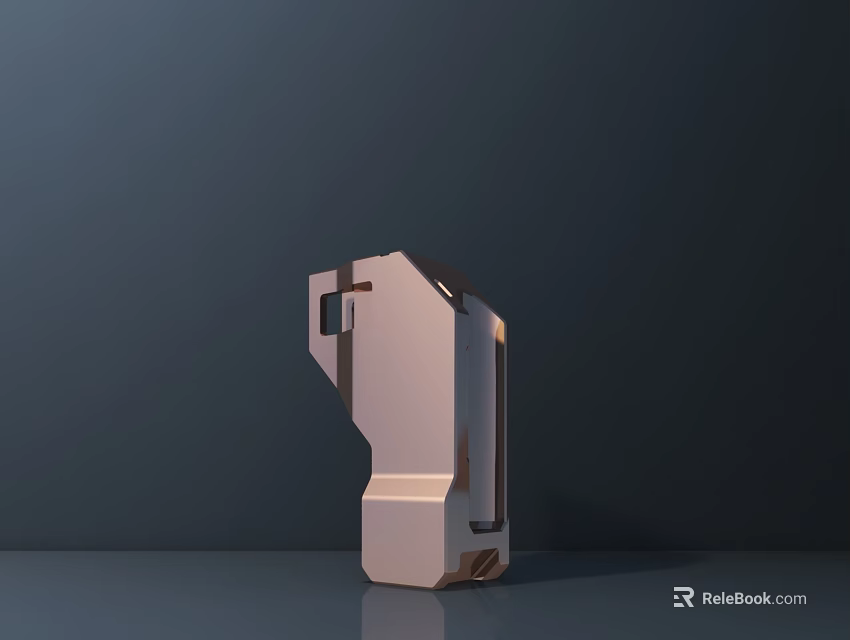 Modern Public Facility With Geometric Shape Sleek Structure And Metallic Finish 3d model 