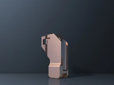 Modern Public Facility With Geometric Shape Sleek Structure And Metallic Finish 3d model