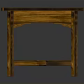 Rustic Solid Wood Bench With Natural Wood Grain And Sturdy Legs Design