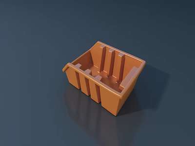 Hardware Tools Storage Box With Orange Compartment Design For Organizing 3d model