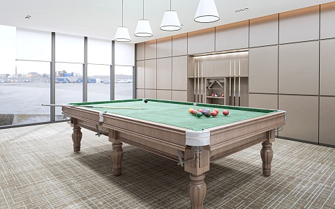 Billiard hall Billiard room Billiard table Billiard cue Billiard room Billiard table 3d model