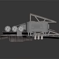 Space Launch Vehicle Model With Multiple White Cylindrical Boosters And Solar Panels